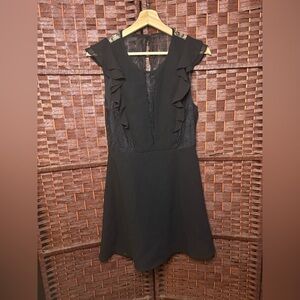 BCBGeneration Black Ruffle Lace Dress